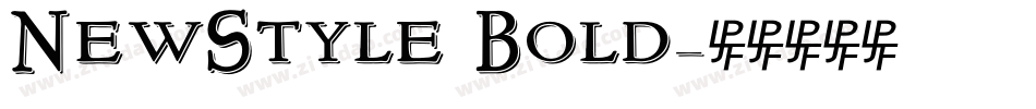 NewStyle Bold字体转换